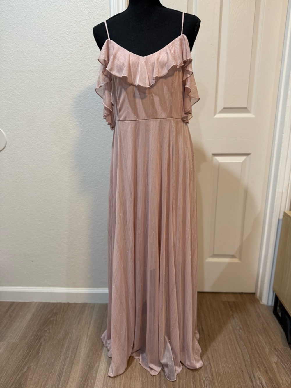 Alexa B Soft Blush Pink Ruffle Dress